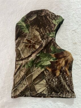 Realtree Camo Balaclava Hood Leaf Print Hardwood Lightweight Summer Hunting